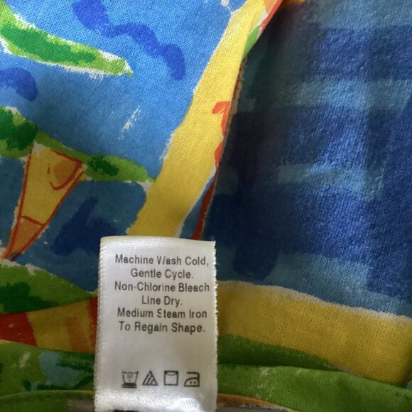 Coldwater Creek Cotton Jacket Sz M Watercolor Beach Print #27Q - Picture 9 of 9